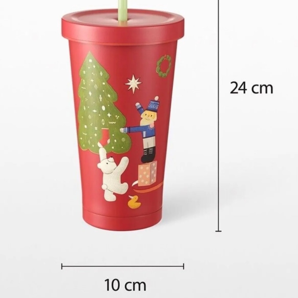 Starbucks X'Mas Holiday Toy Stainless Tumbler Cup 18oz Fast Shipping